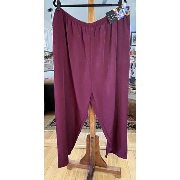 We Be Bop ~ NWT, EASY PANTS 5X, Plum, Side Pockets, Capri, Pull-on, Comfy - Picture 2 of 10